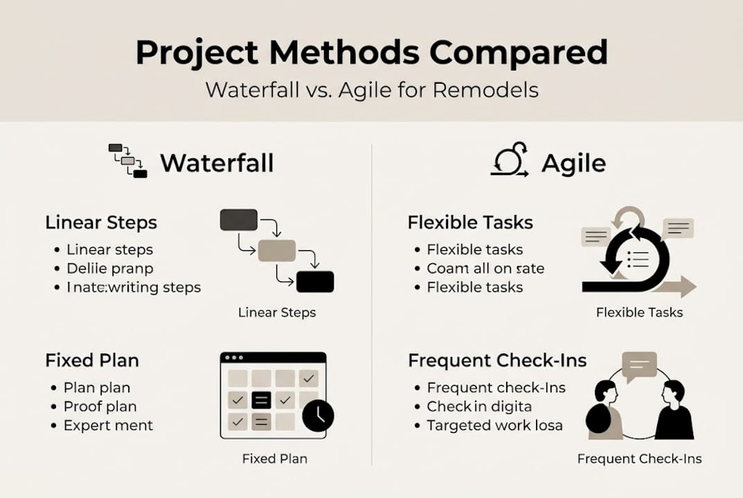 Infographic comparing remodel management methods