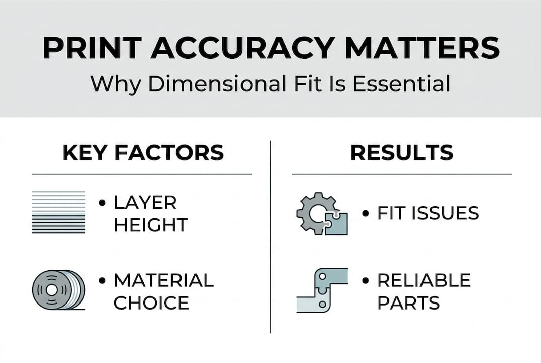 Infographic showing print accuracy essentials and results