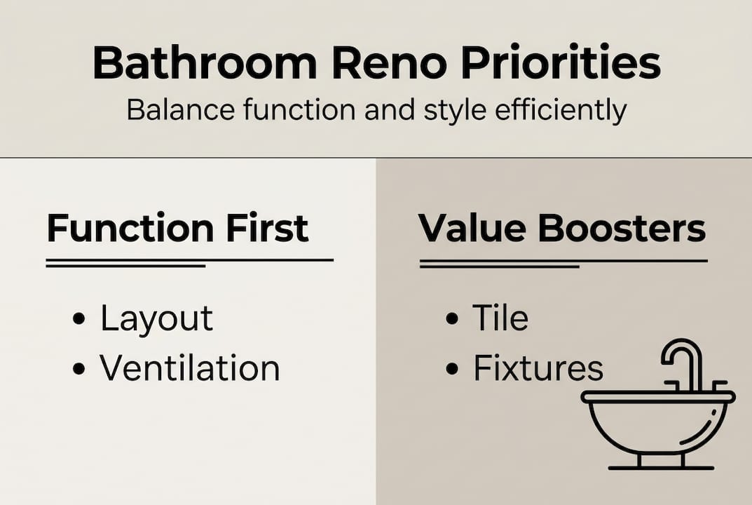 Infographic on top bathroom renovation priorities