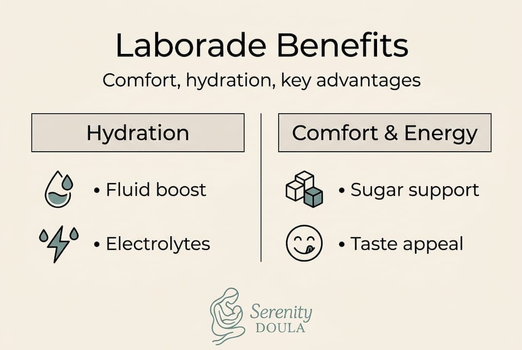 Infographic showing laborade benefits and features