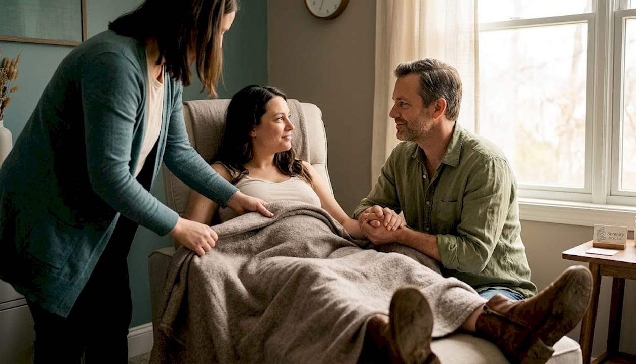 Support partner and doula during labor
