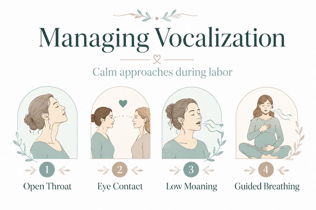 Infographic showing calm vocal strategies flow