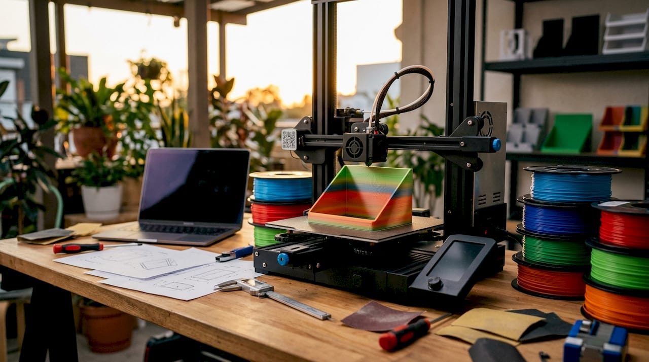 3D printer creating custom retail display fixture
