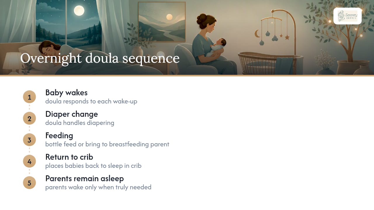 Overnight twin doula care sequence
