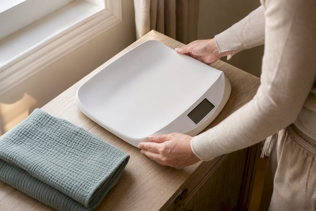 Infant scale prepared for home lactation visit