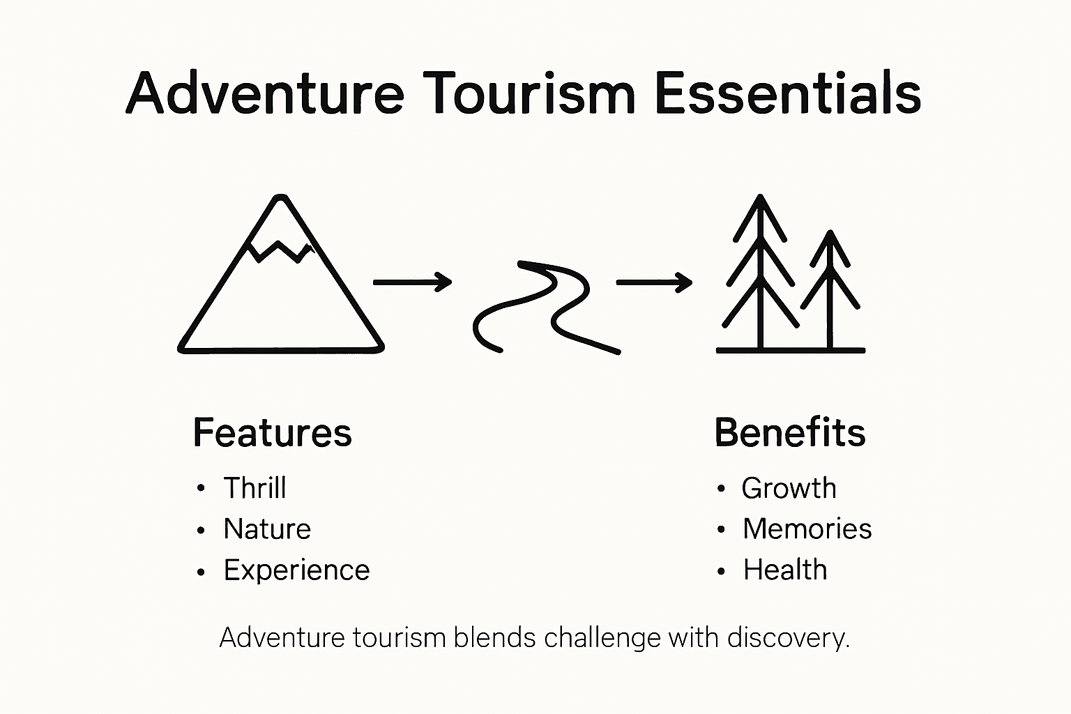 Infographic showing adventure tourism essentials