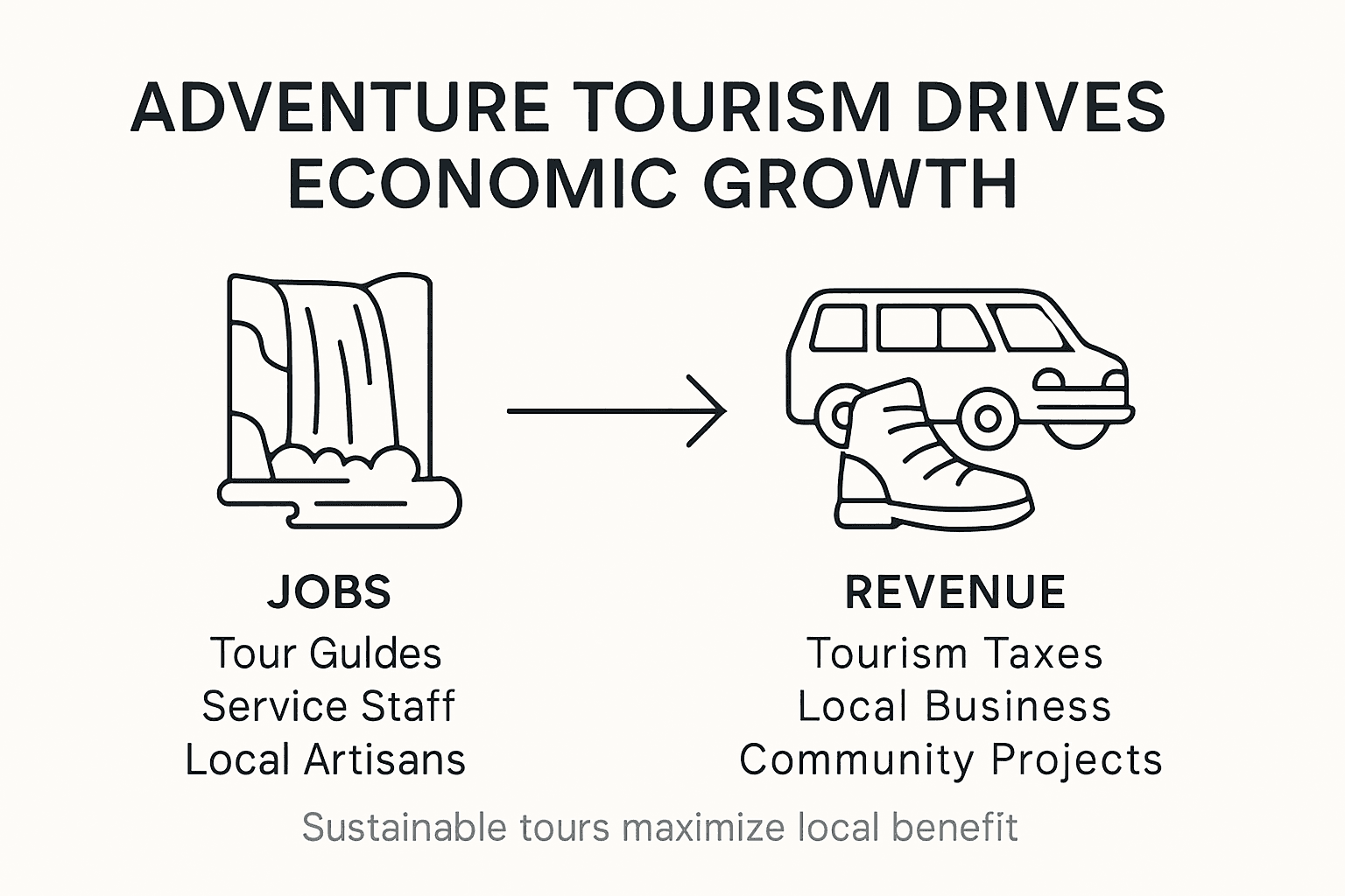 Infographic showing Costa Rica adventure tourism impact