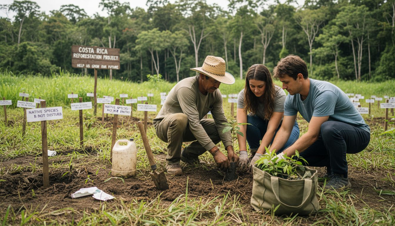 Guided tree planting ecotourism project