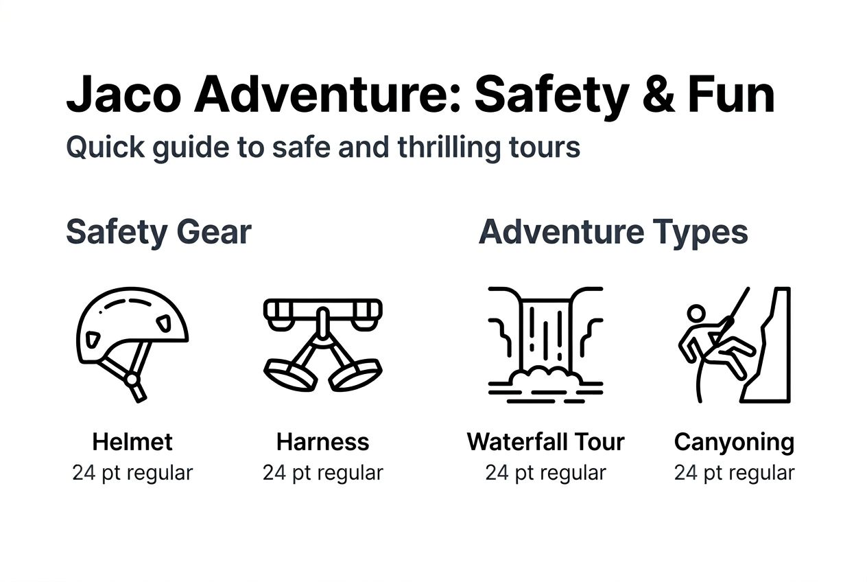 Infographic on Jaco safety tips and adventures