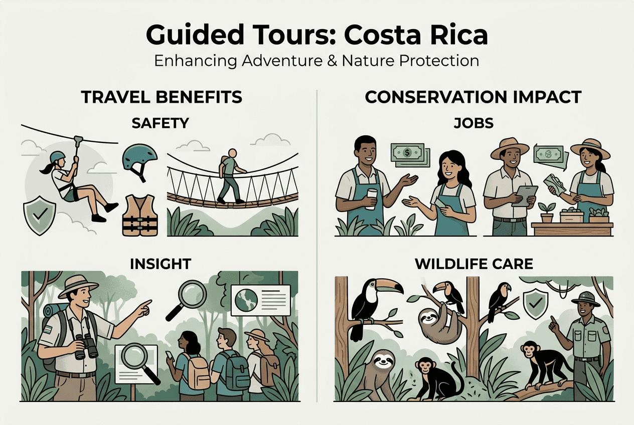Infographic linking tours and conservation impact