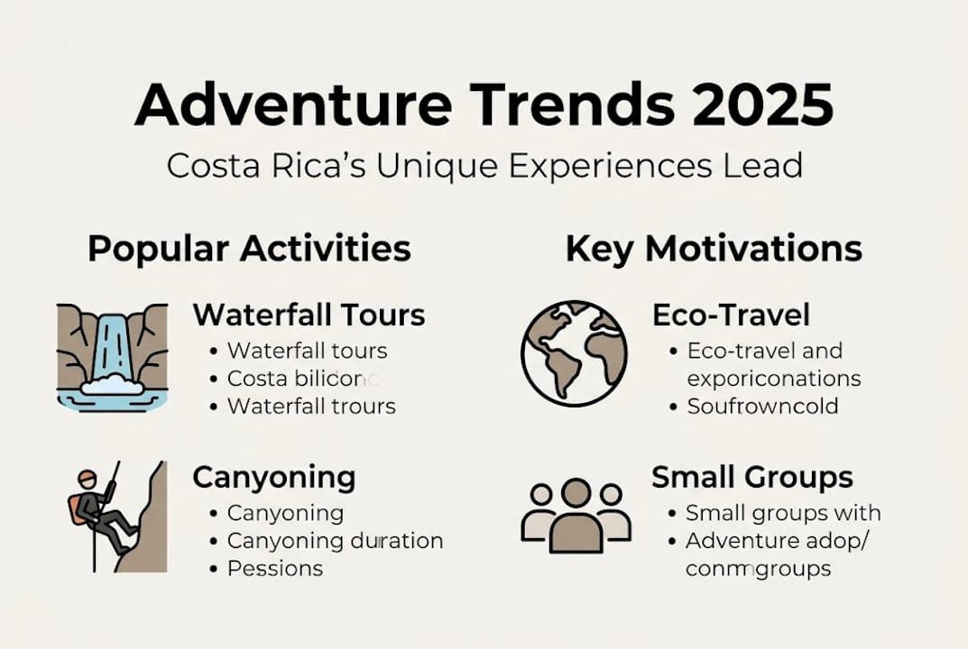 Infographic of 2025 Costa Rica adventure travel trends