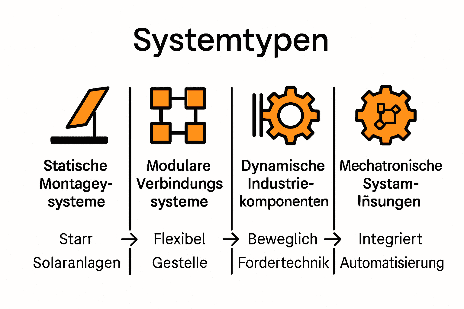 Vergleich industrieller Hardwaresysteme mit vier Symbolen