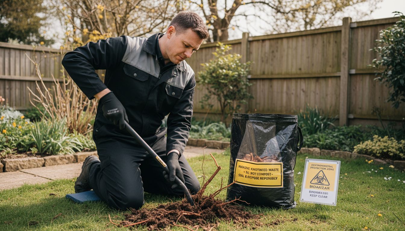 knotweed root removal