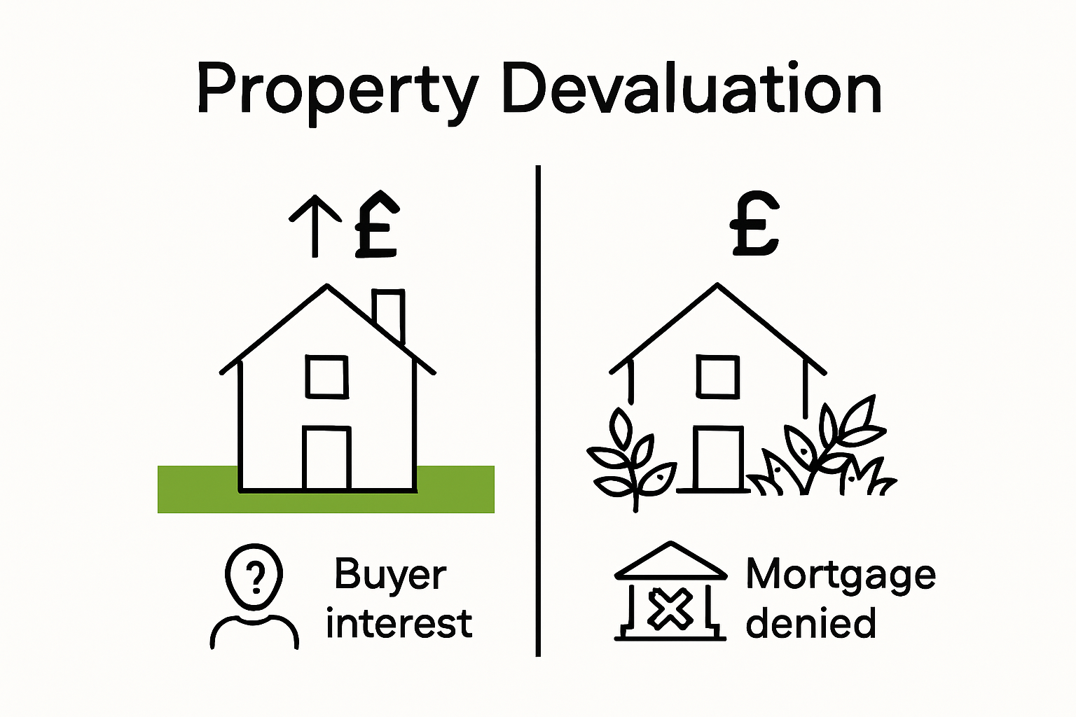 Infographic showing knotweed’s effect on home values