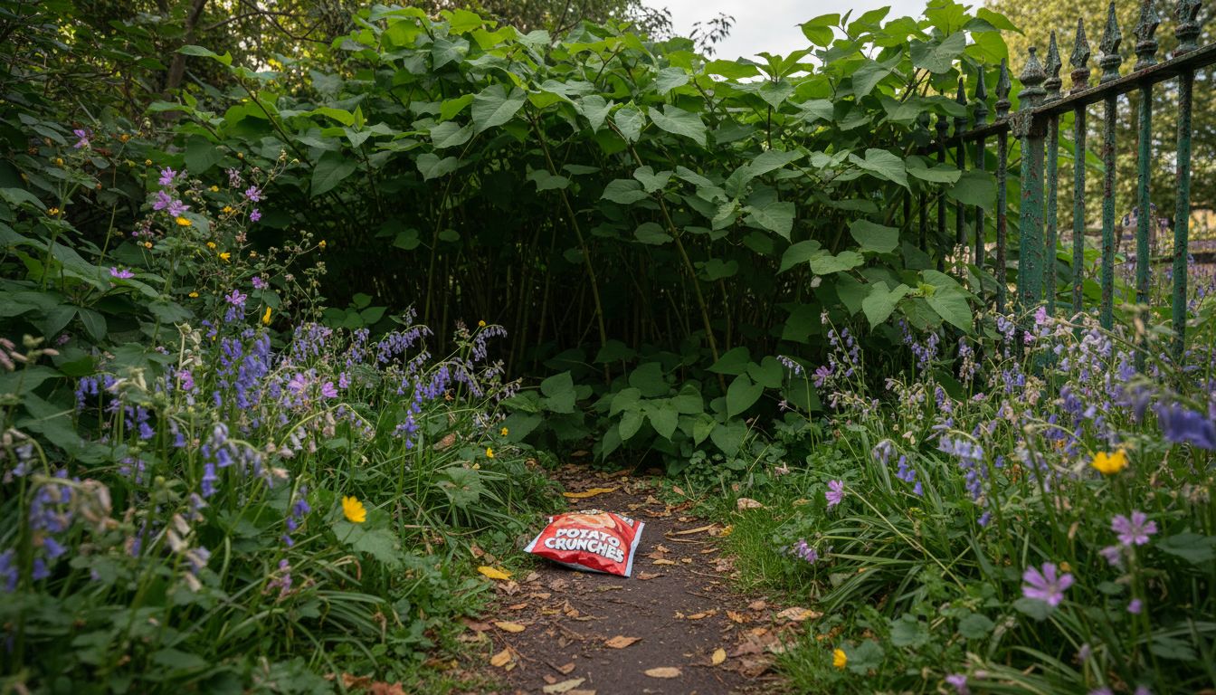 Knotweed overwhelming native park plants
