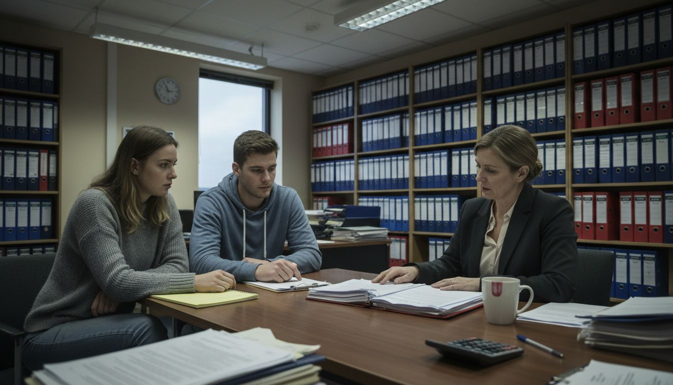 Solicitor discusses knotweed legal issues with couple