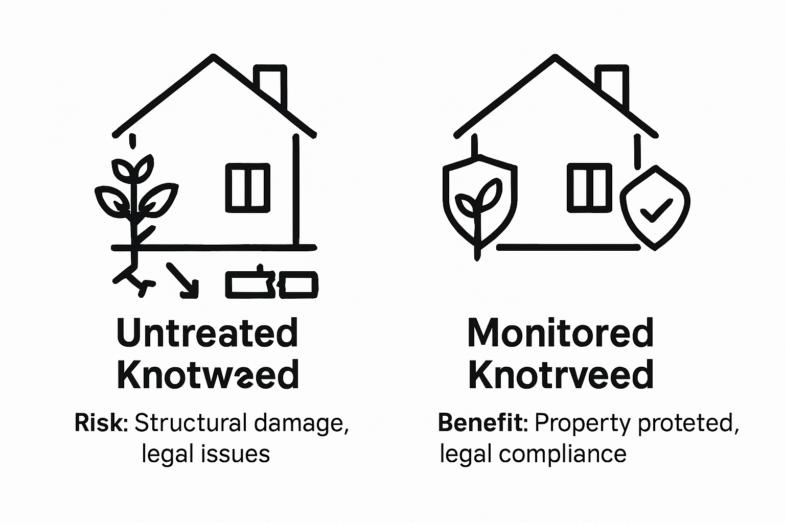 Infographic knotweed risk versus monitoring