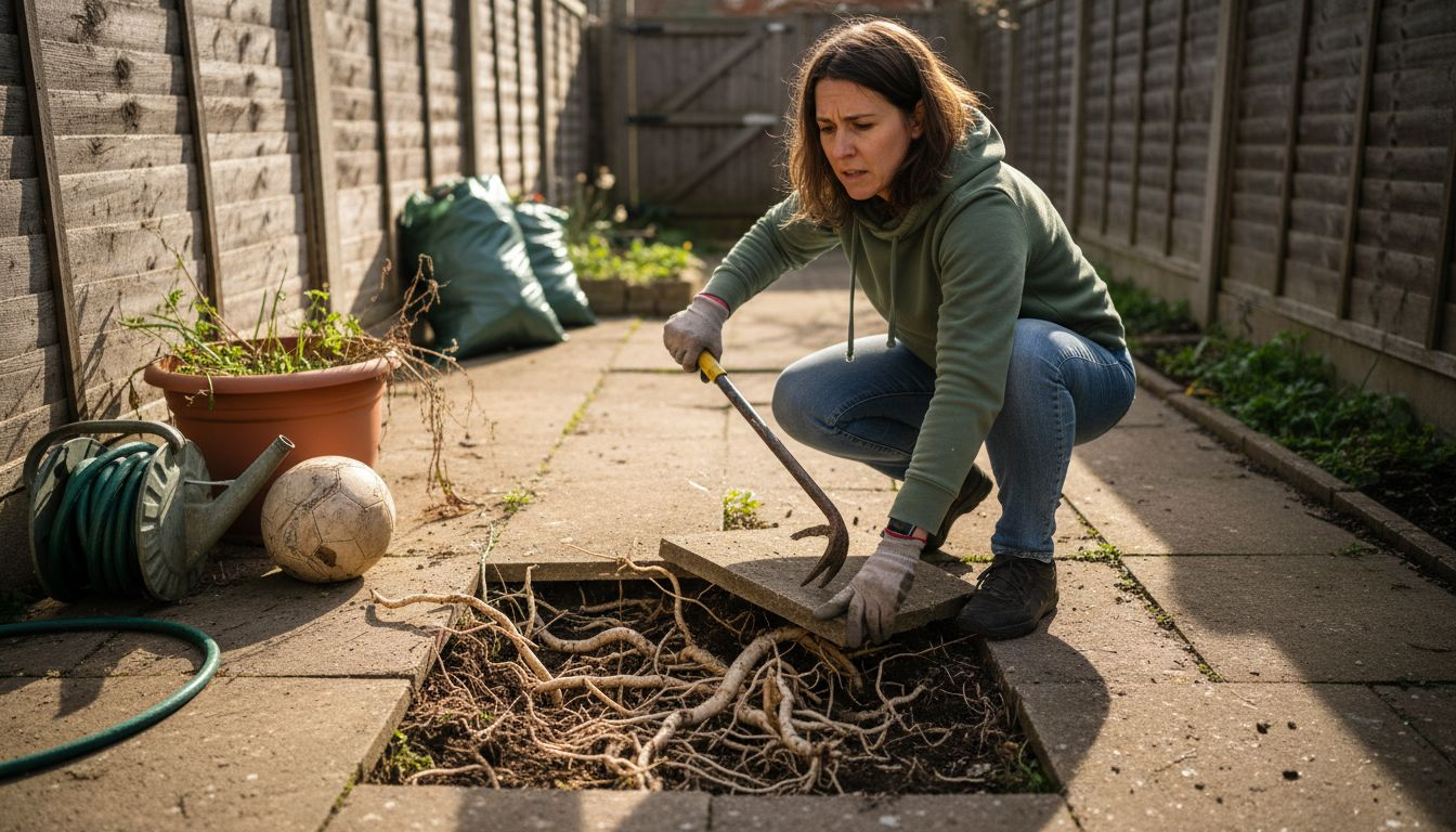 Homeowner exposes knotweed rhizome damage