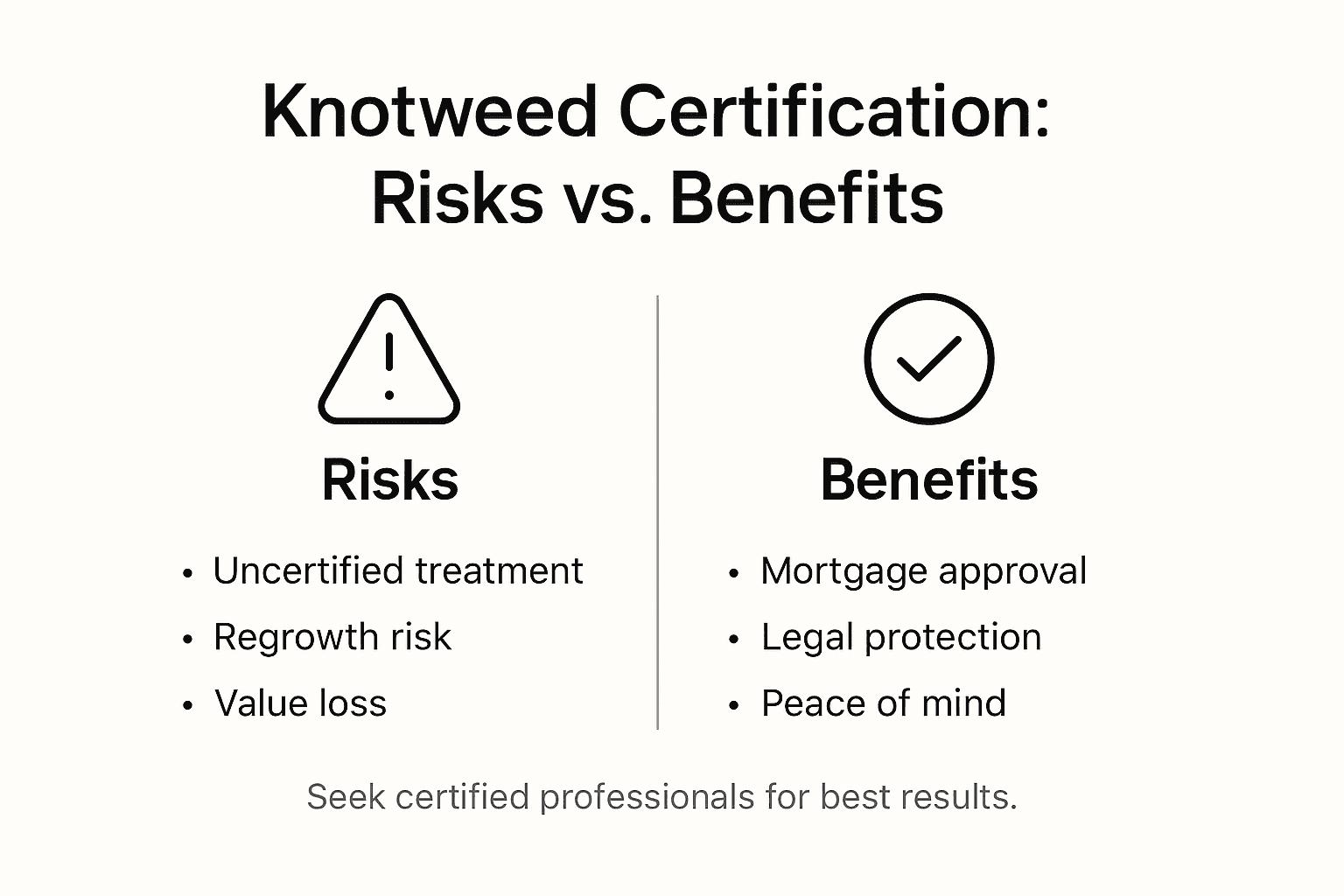 Infographic shows knotweed risks versus benefits