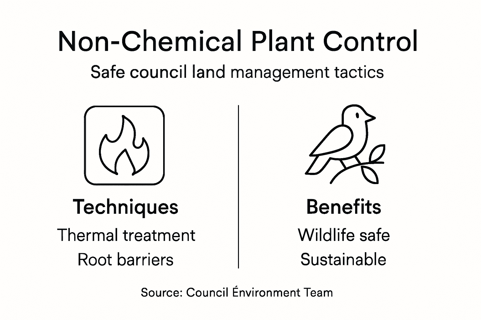 Infographic showing non-chemical control methods