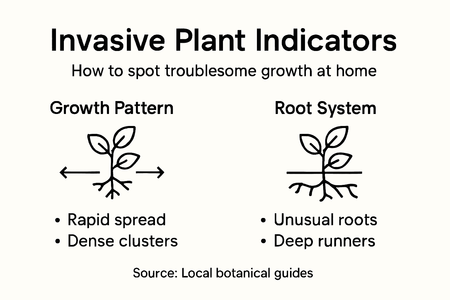 Infographic of invasive plant indicators