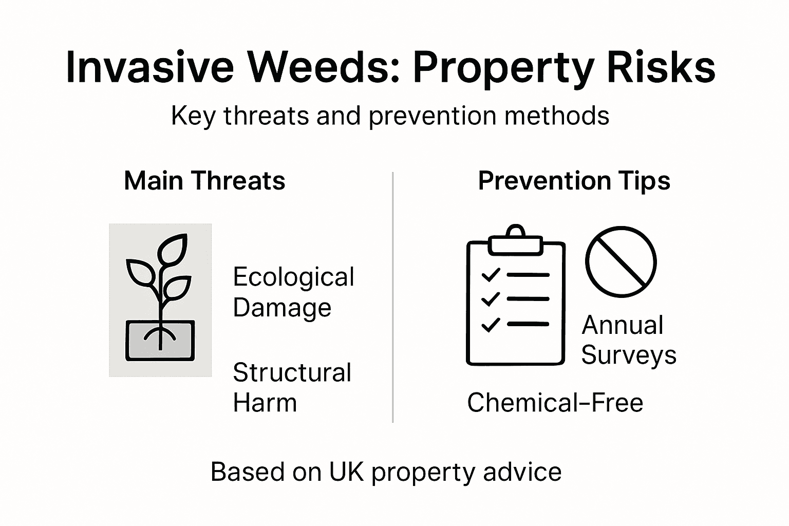 Infographic shows invasive weed risks and prevention