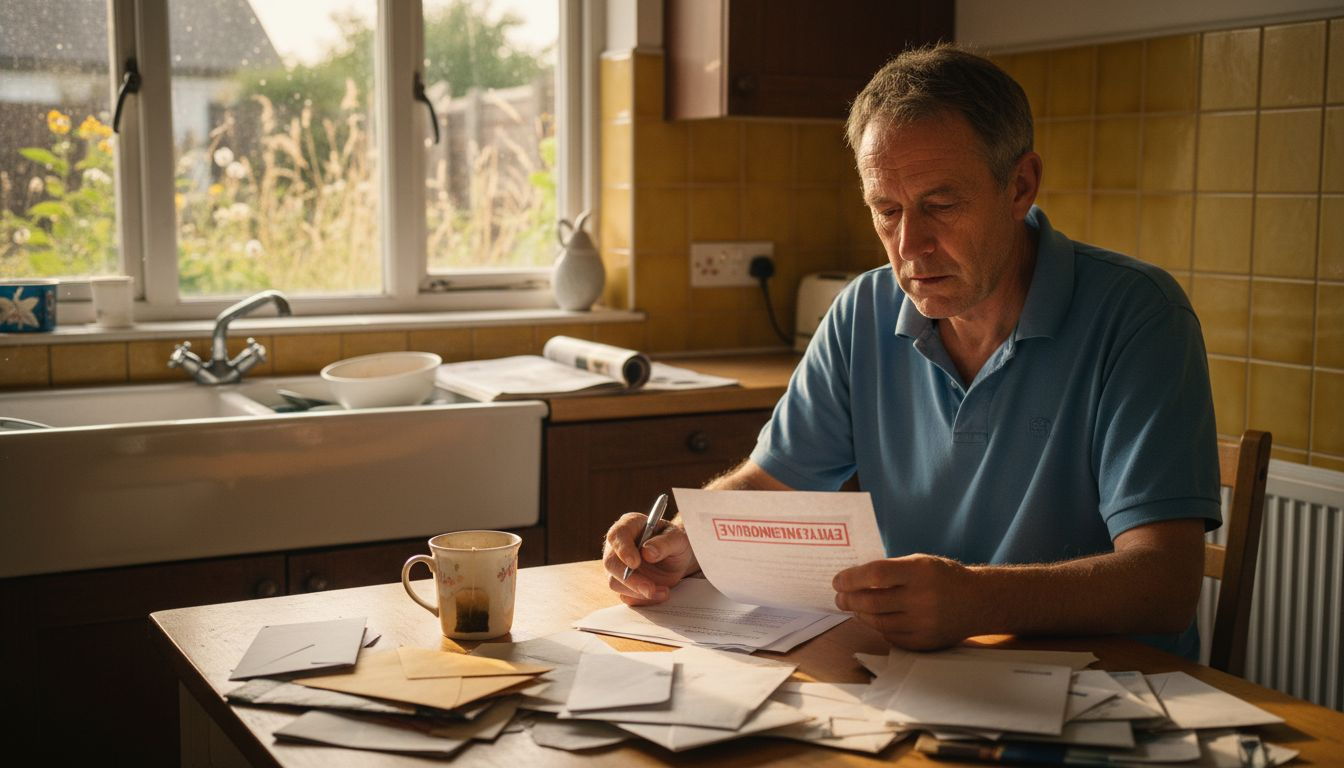 Homeowner reviewing knotweed government notice letter