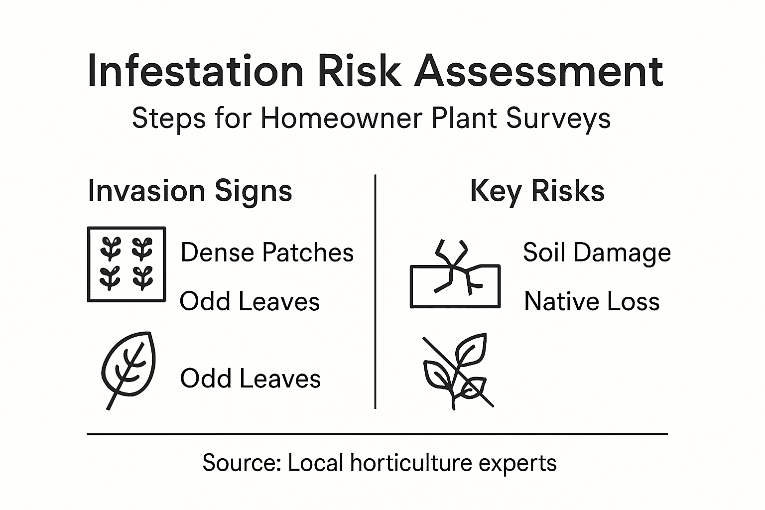 Infographic summarizing infestation risk assessment steps