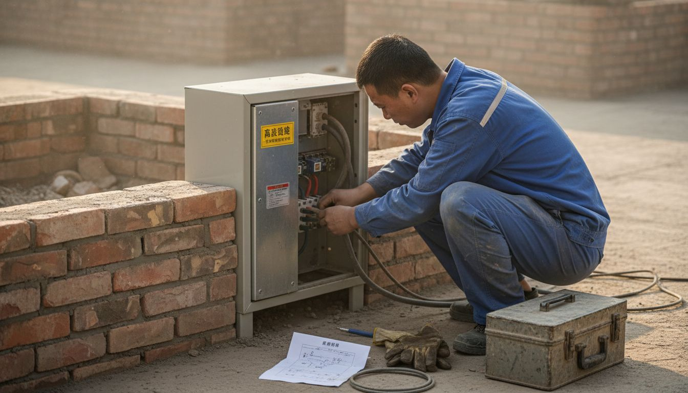 技术人员正在为能源设备的作业做好各项准备工作。