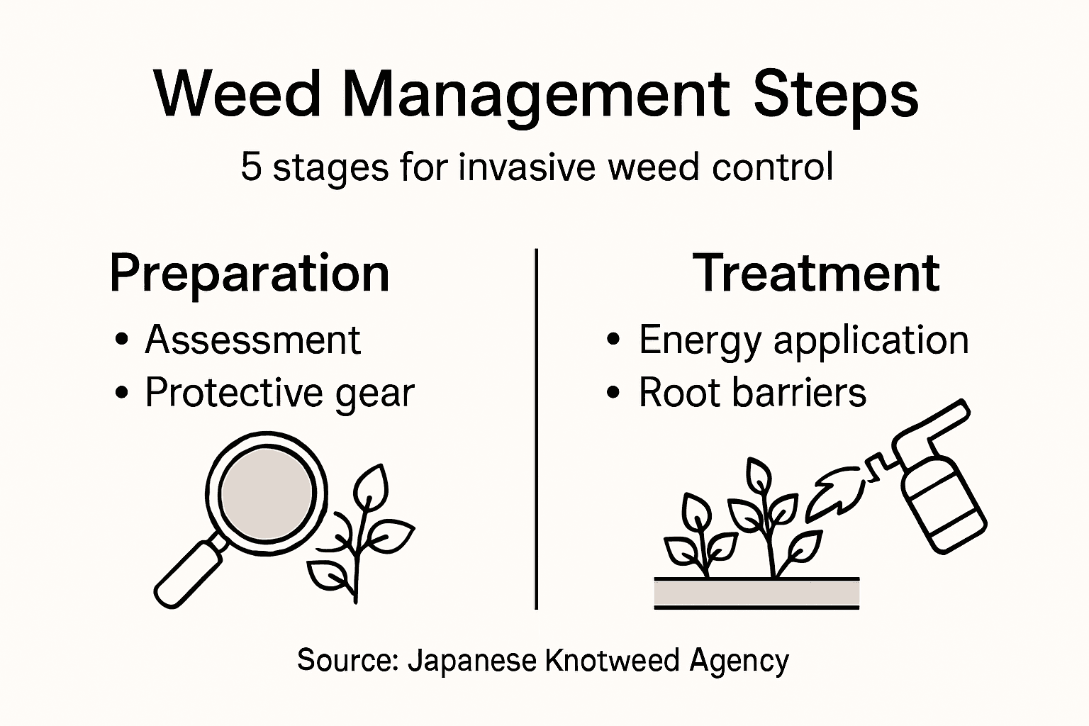 Infographic shows weed management stages overview