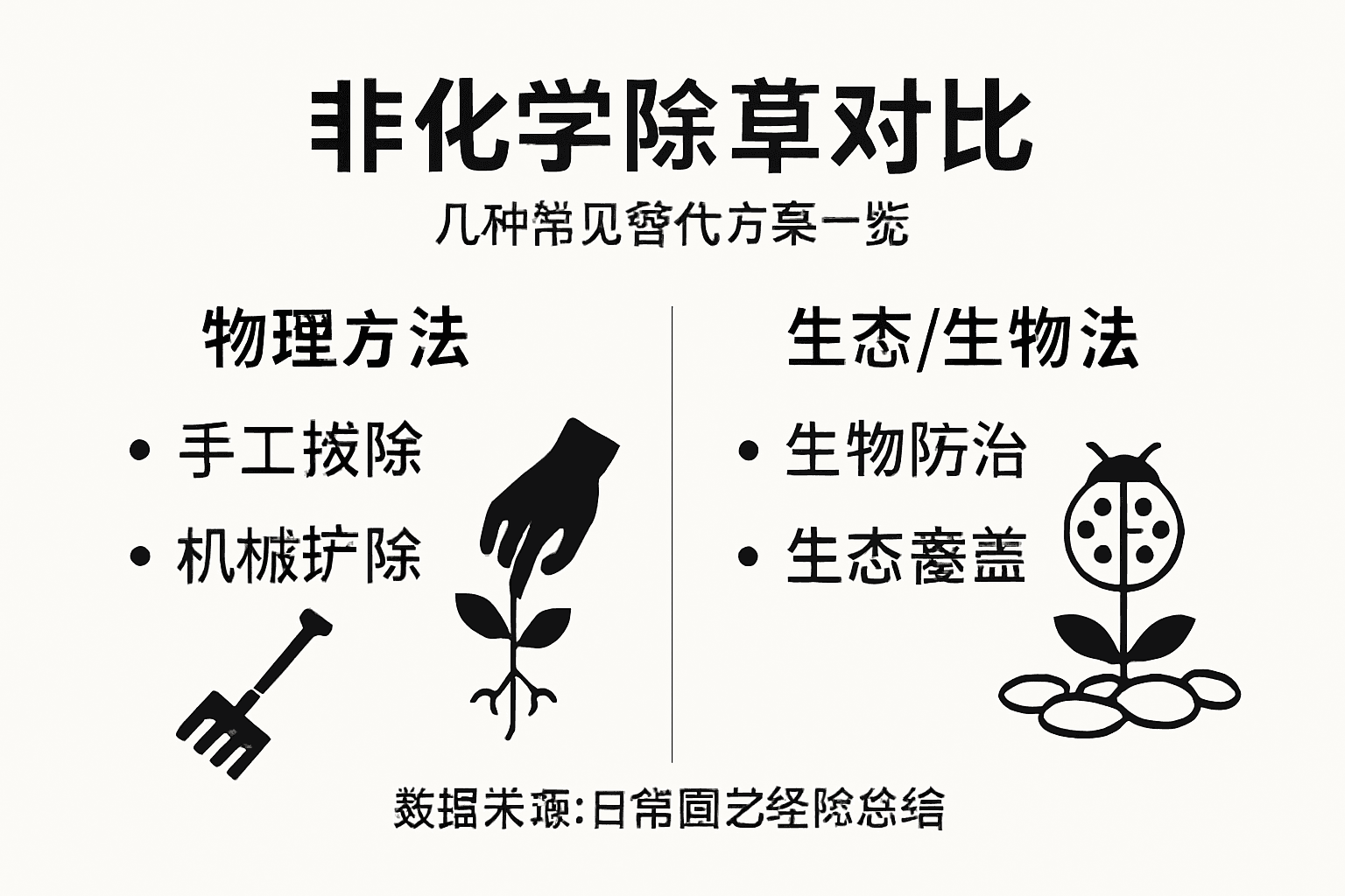 非化学除草方法效果对比一目了然