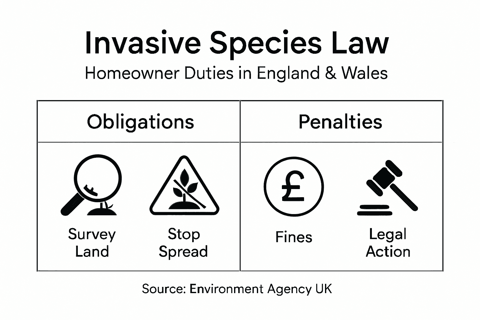 Infographic of legal duties and penalties