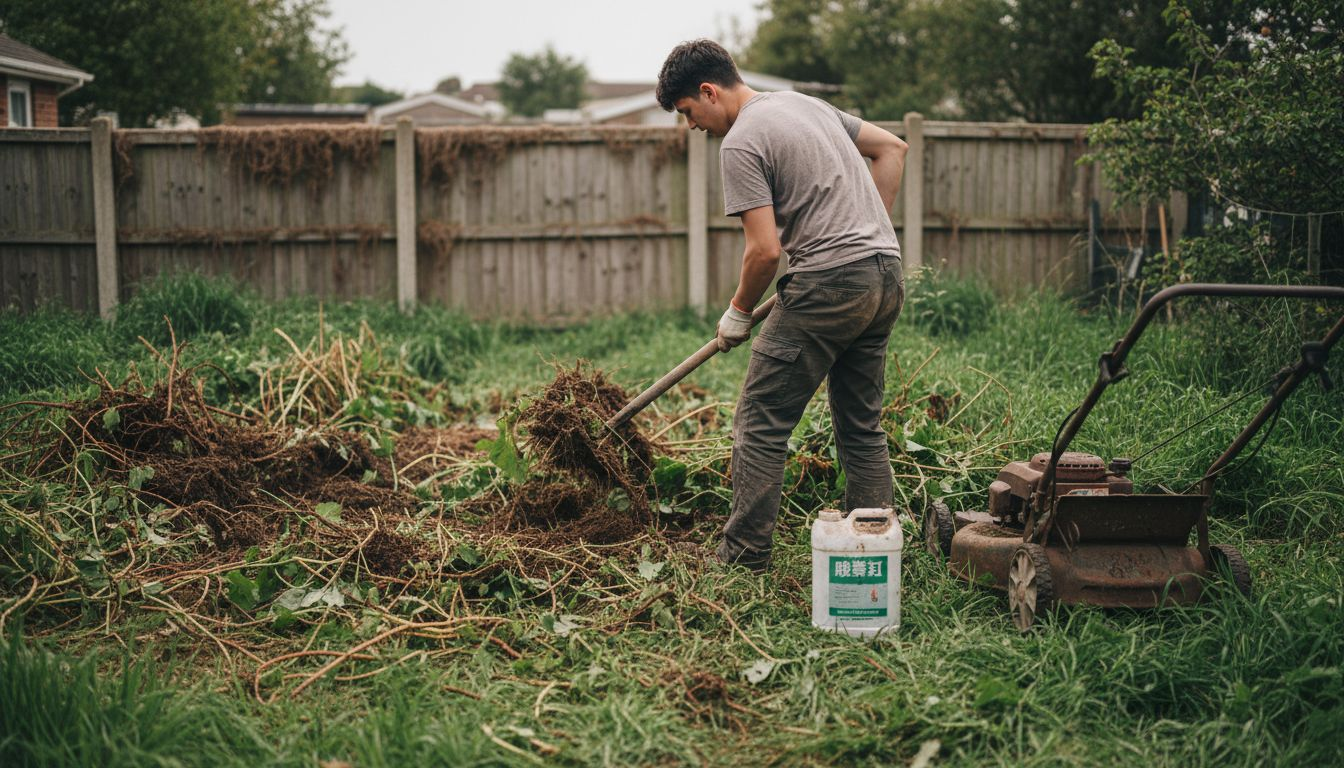 园丁试图控制日本海蔓，但最终未能奏效。