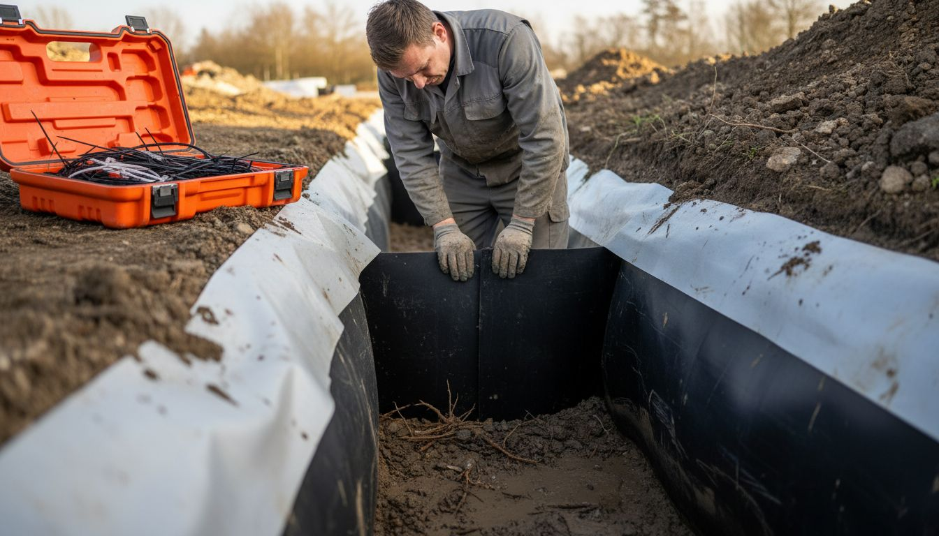 技术人员正在对障碍物的安装细节进行认真核查，确保每一个环节都符合规范。