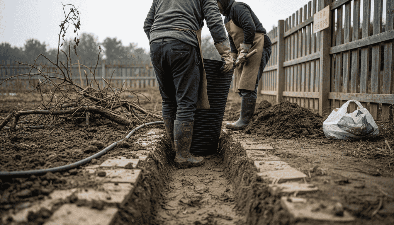 花园防根隔板规范施工现场
