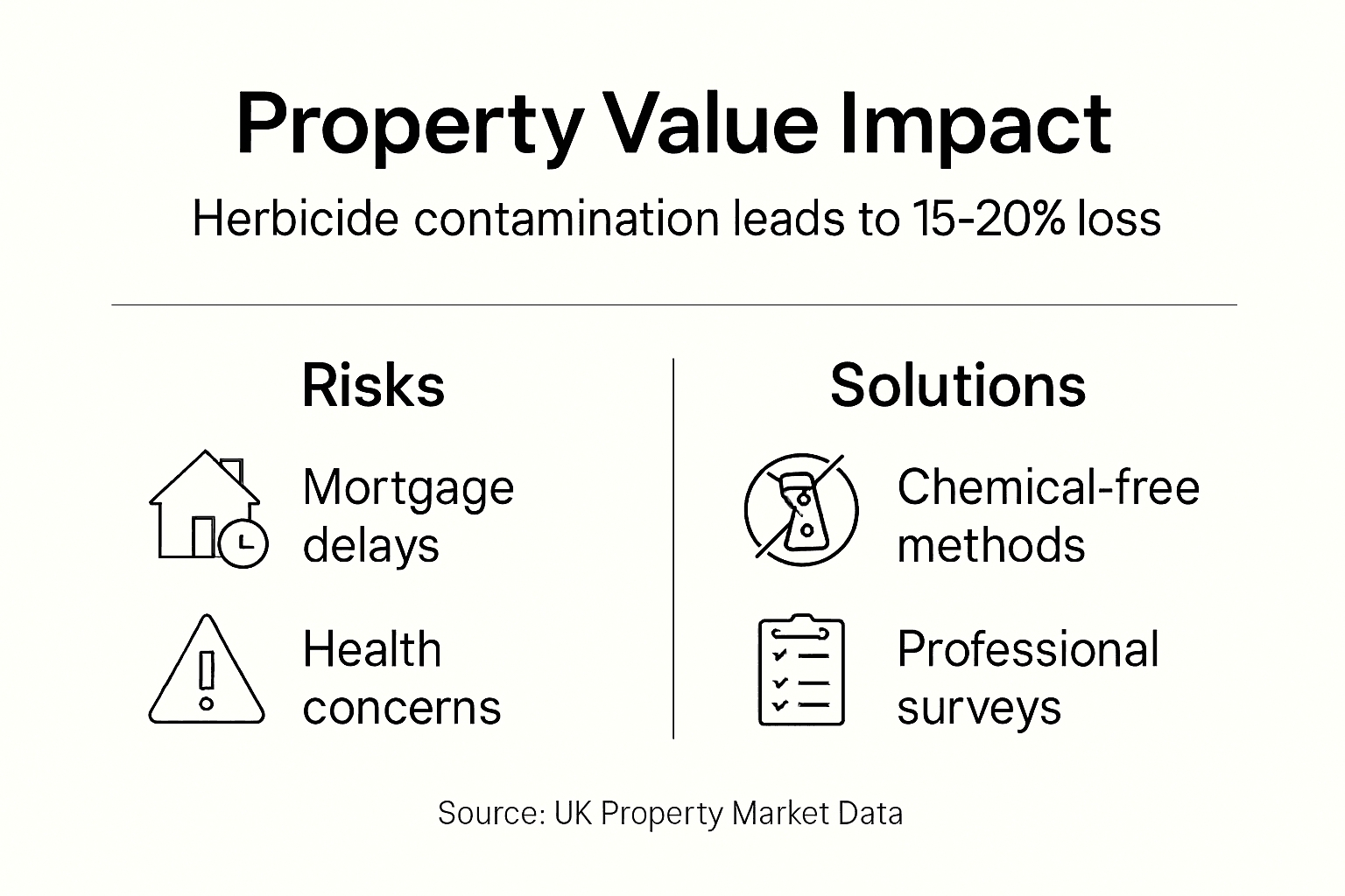 Infographic showing herbicide’s effect on property value