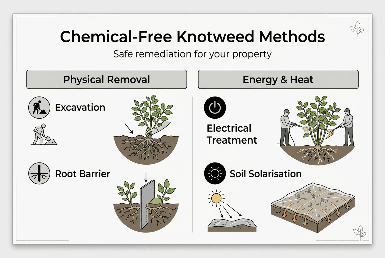 Infographic: chemical-free knotweed remediation methods