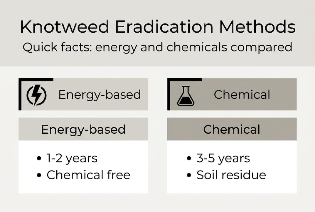 Infographic comparing energy and chemical treatments