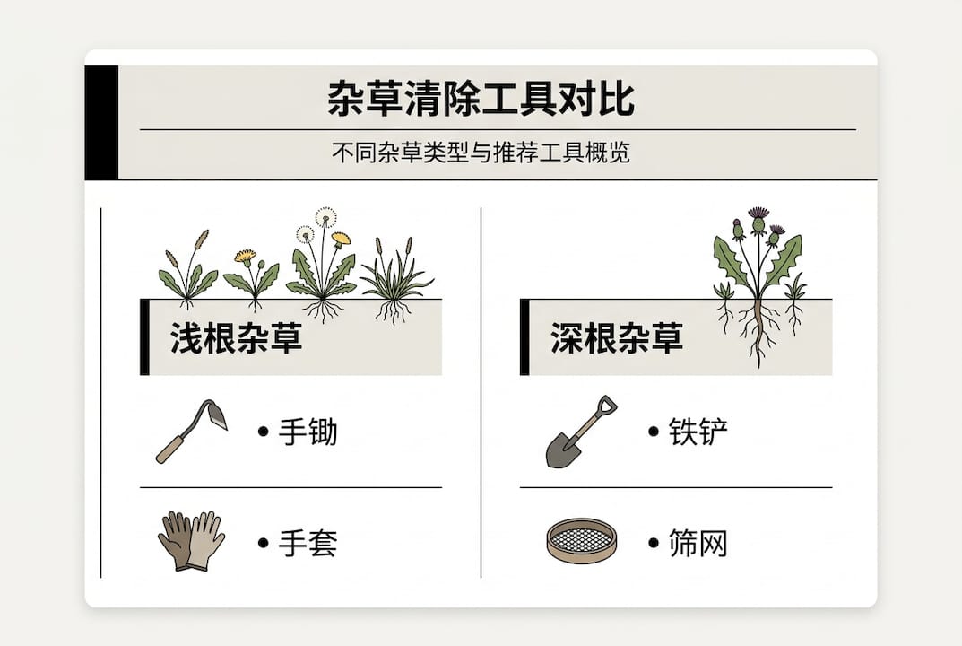 杂草种类及除草工具一览图