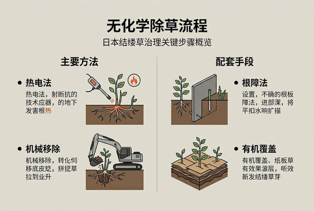 结缕草无化学治理简明流程图