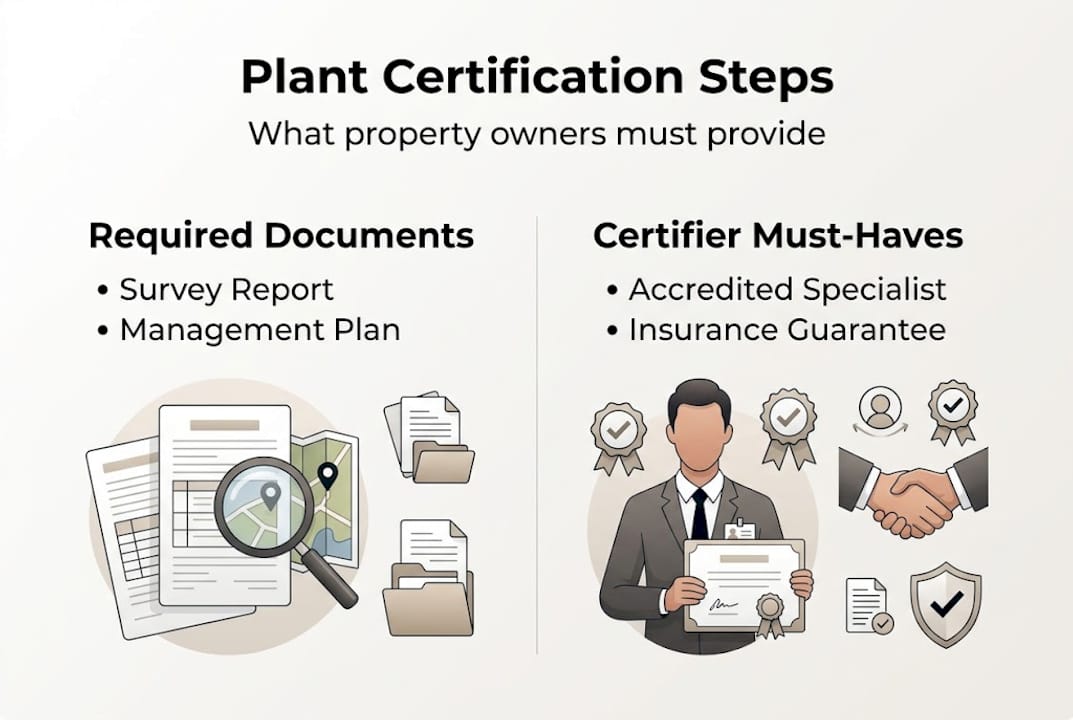 Infographic steps for plant certification process