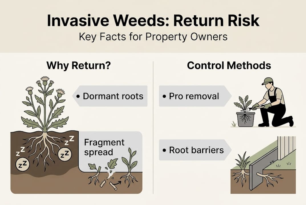 Infographic showing invasive weeds risk overview