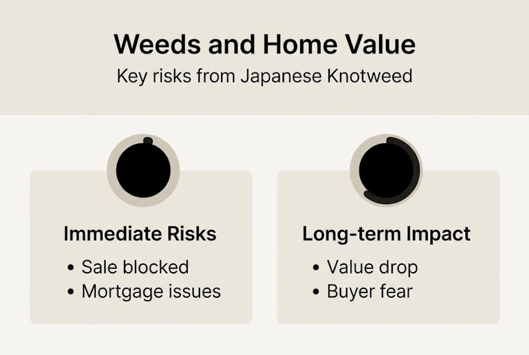 Infographic showing weed risks to home value