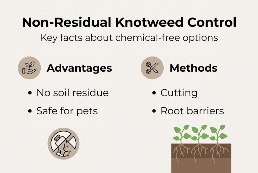 Infographic about non-residual knotweed control methods