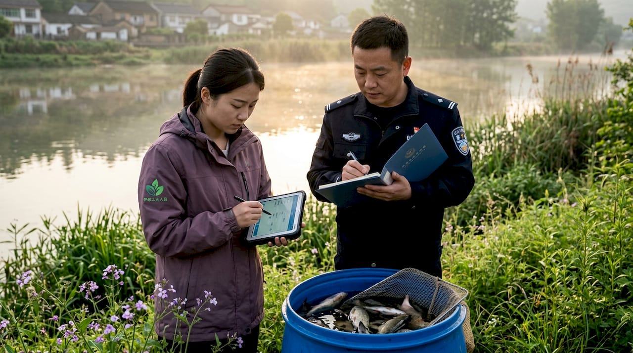 有关部门正在查处非法向河湖等水体投放生物的行为