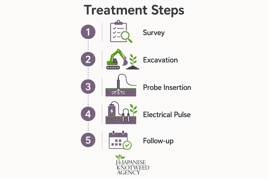 Infographic showing step-by-step thermo electric treatment process