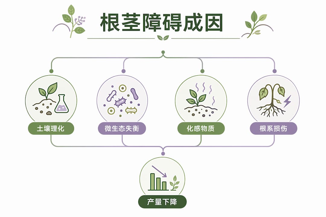 根茎类作物障碍原因分层剖析图