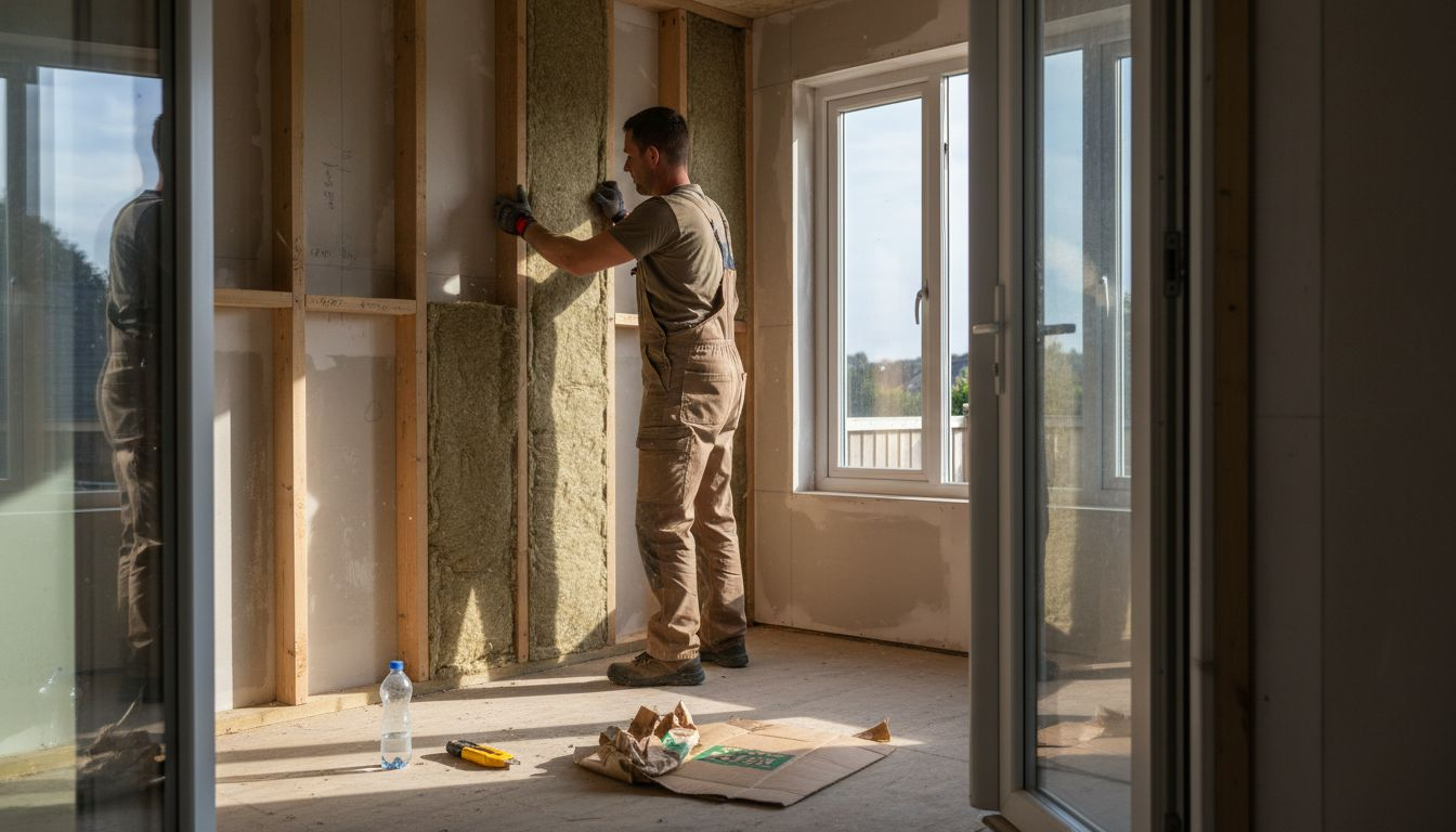 Garden room insulation with natural materials