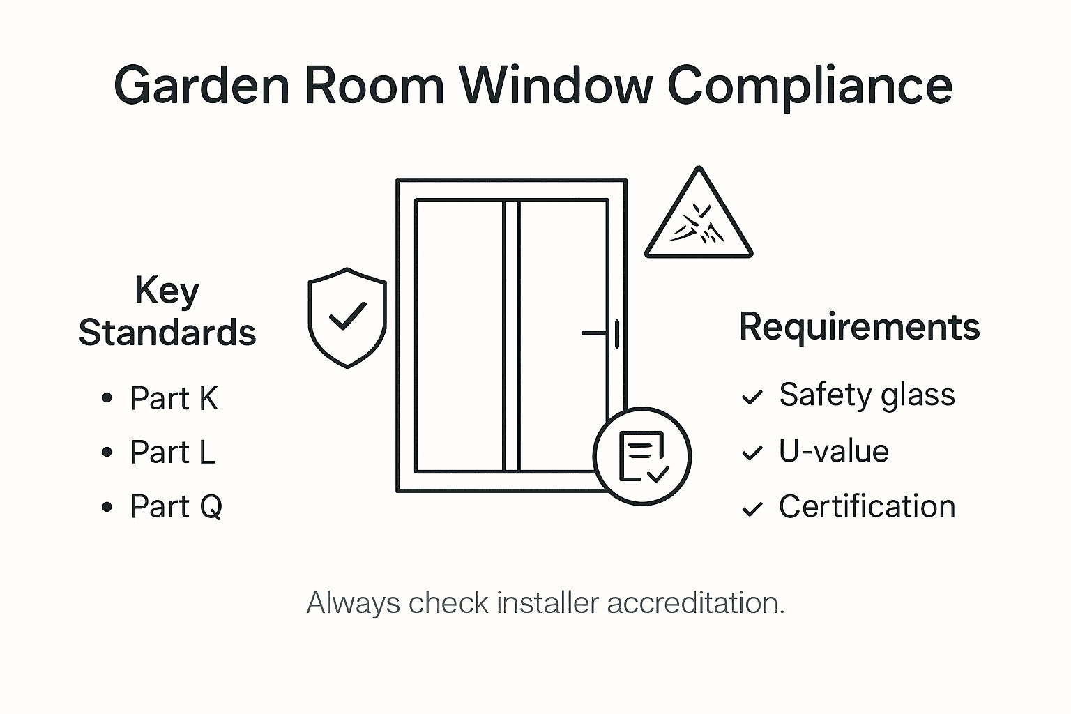Infographic showing UK window compliance essentials