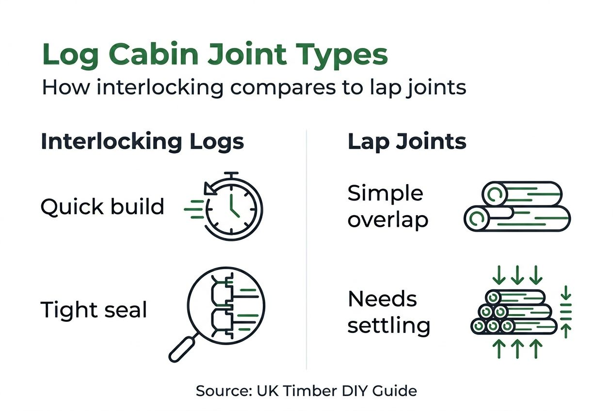 Infographic comparing interlocking and lap joints